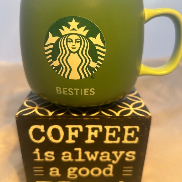 Starbucks Bestie Green Stoneware Coffee Collector's Mug 12oz Never-Used - Picture 9 of 11
